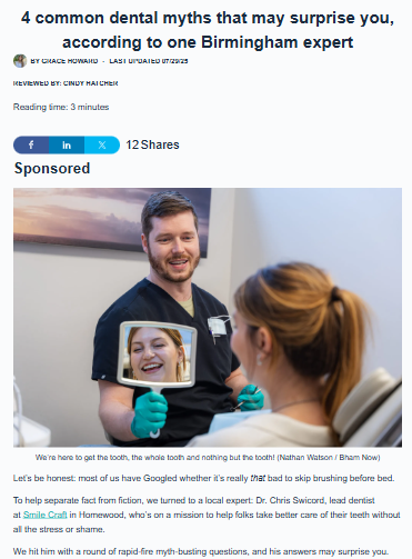 Birmingham dentist busts 4 big dental myths