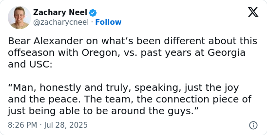 Bear Alexander throws shade at Georgia