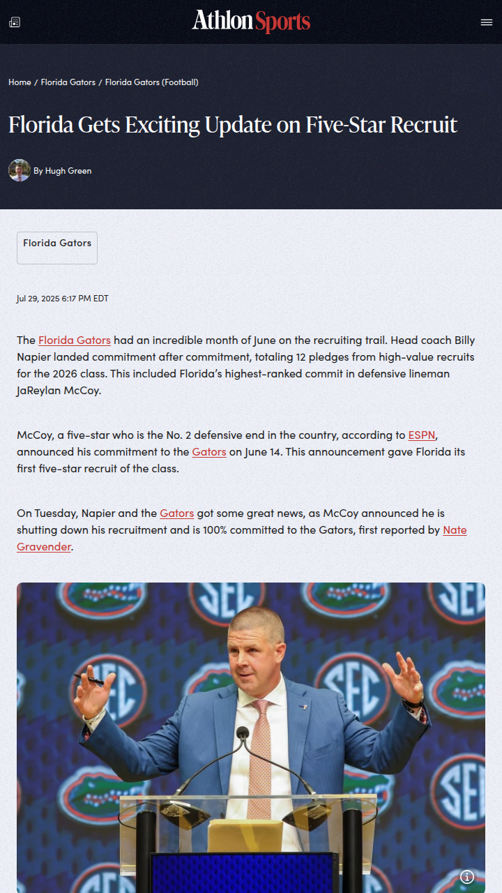 Florida Gators land five-star game-changer