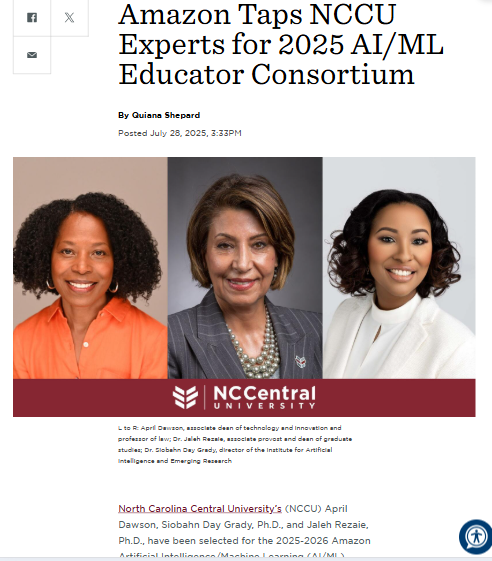 Amazon Taps NCCU’s AI All-Stars