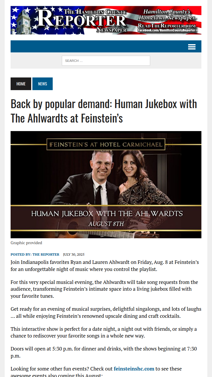 You pick the songs at Feinstein’s Carmel