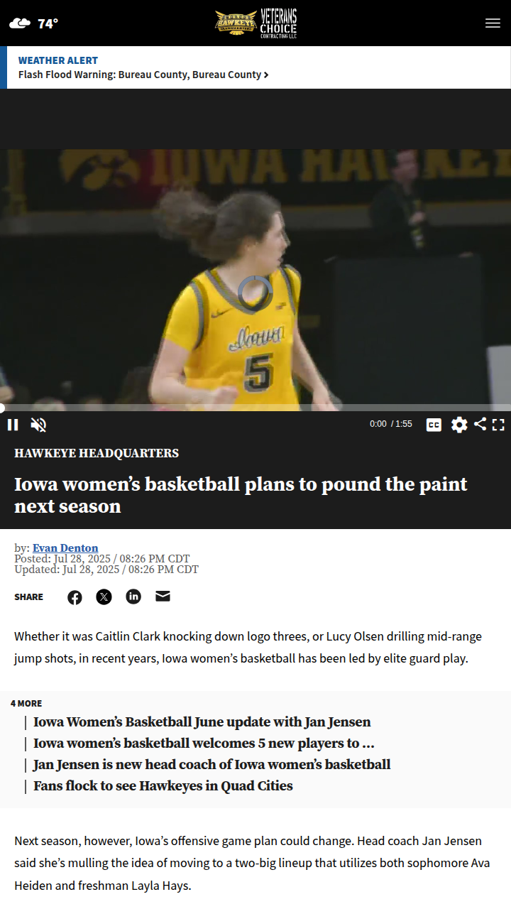 Iowa women’s hoops may go big next season