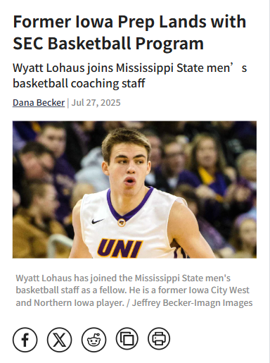 Wyatt Lohaus Joins Bulldogs' Sidelines