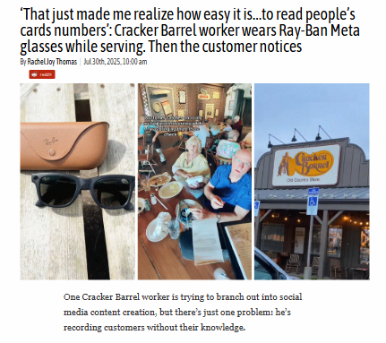 Would You Trust Smart Glasses at Dinner?