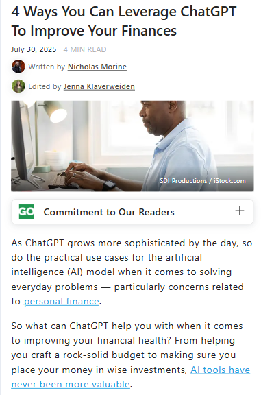 Is ChatGPT the Next Big Finance Hack?
