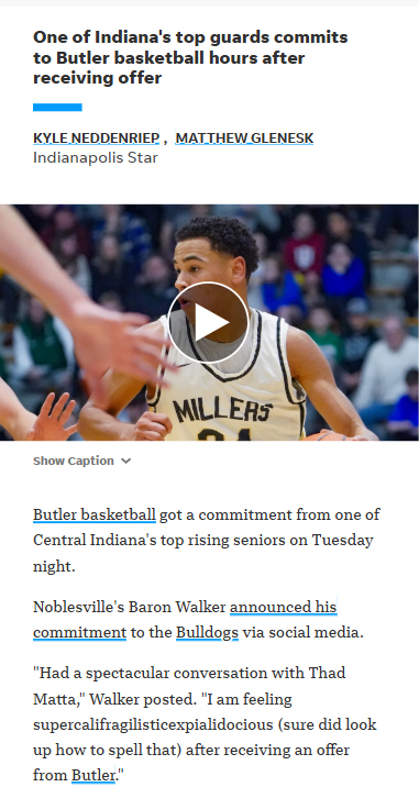 Baron Walker’s big move: Butler lands top guard