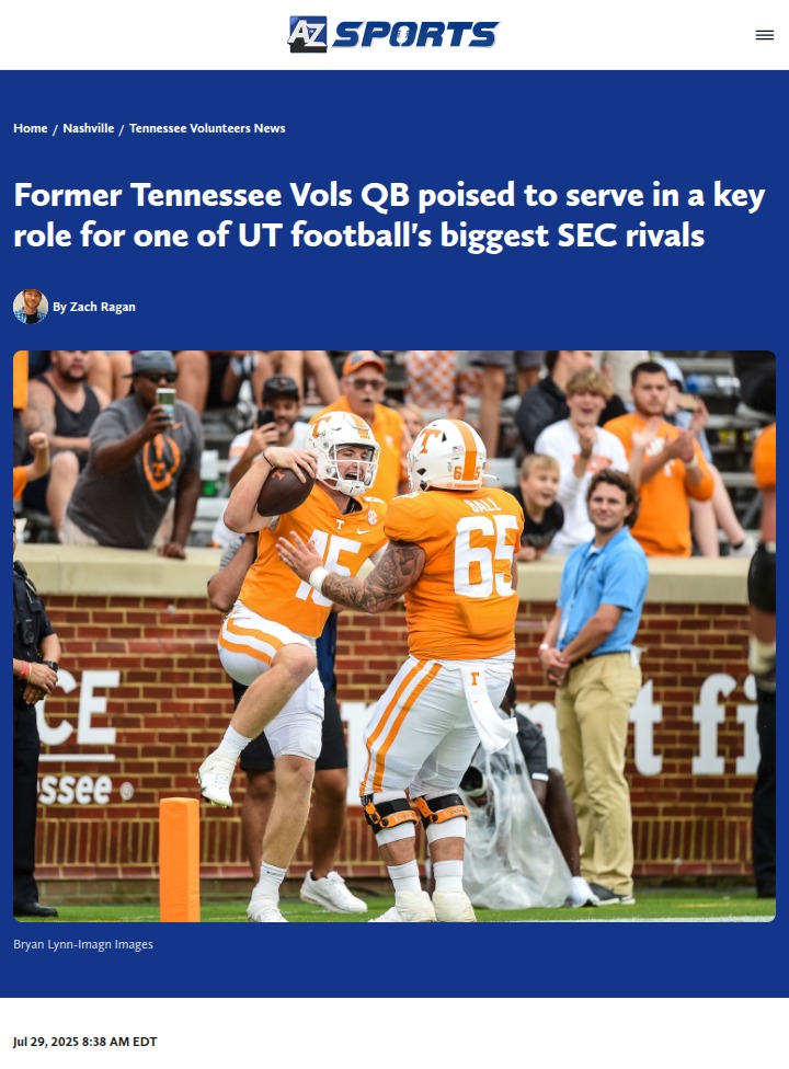 Former Vols QB could face Tennessee as a Gator