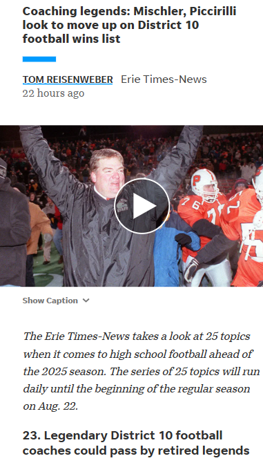 Erie’s coaching icons chase all-time wins