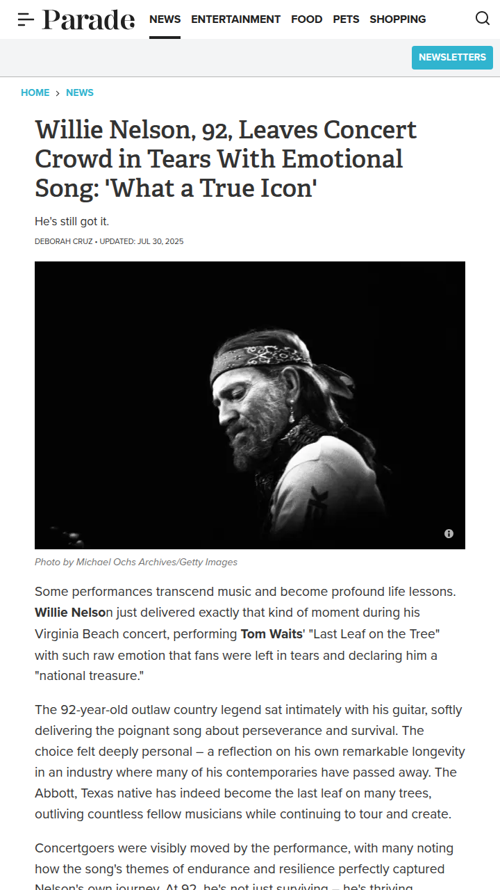 Willie Nelson’s Tearjerker at 92 🎸