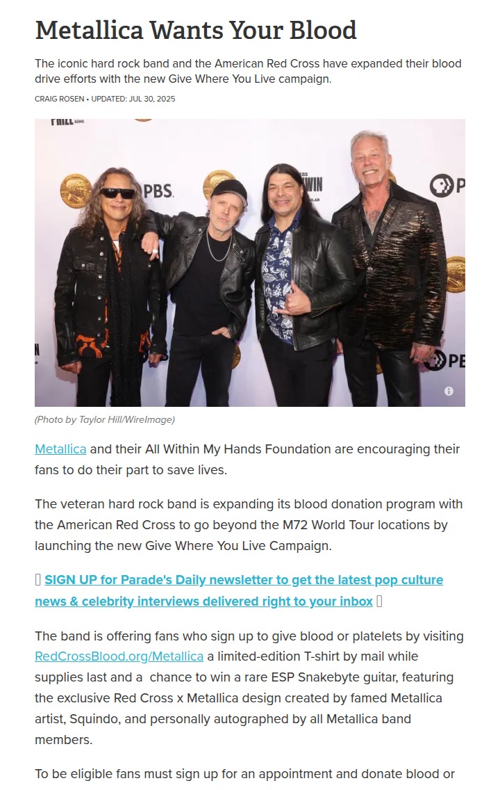 Metallica Fans Divided Over Blood Drive 🎸