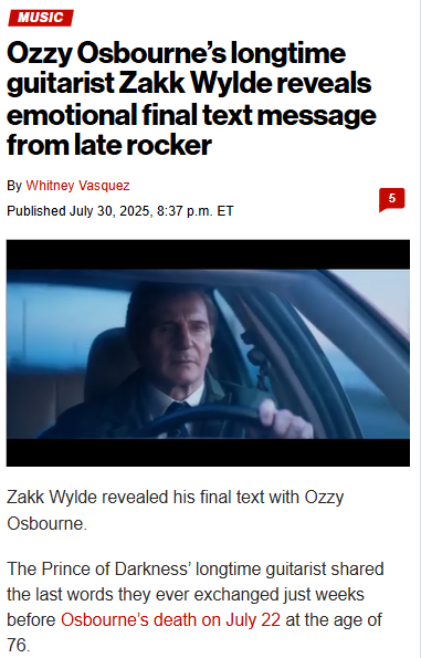 Ozzy’s Last Words to Zakk Wylde 💔