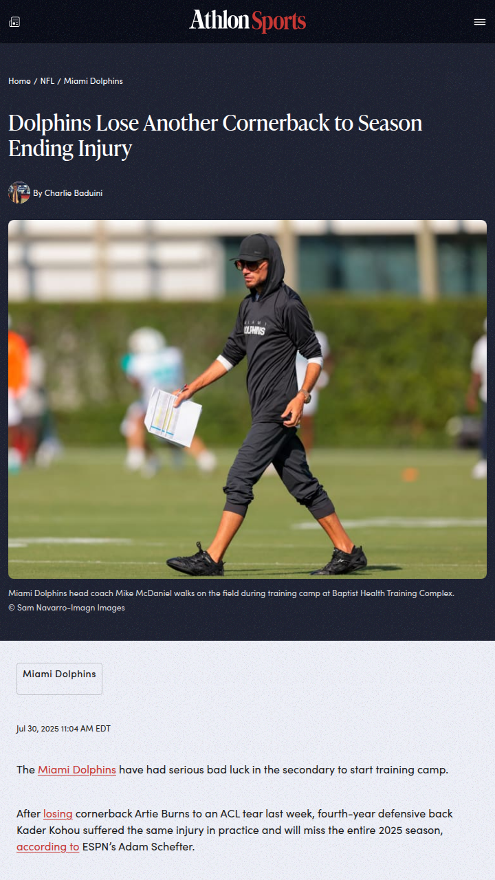 Miami Dolphins’ secondary faces major shakeup