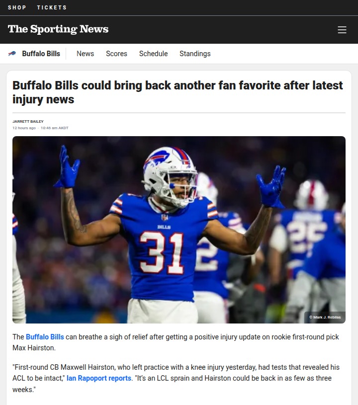 Buffalo Bills eye veteran CB for added depth