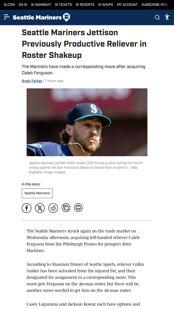 Mariners bullpen shakeup stirs debate