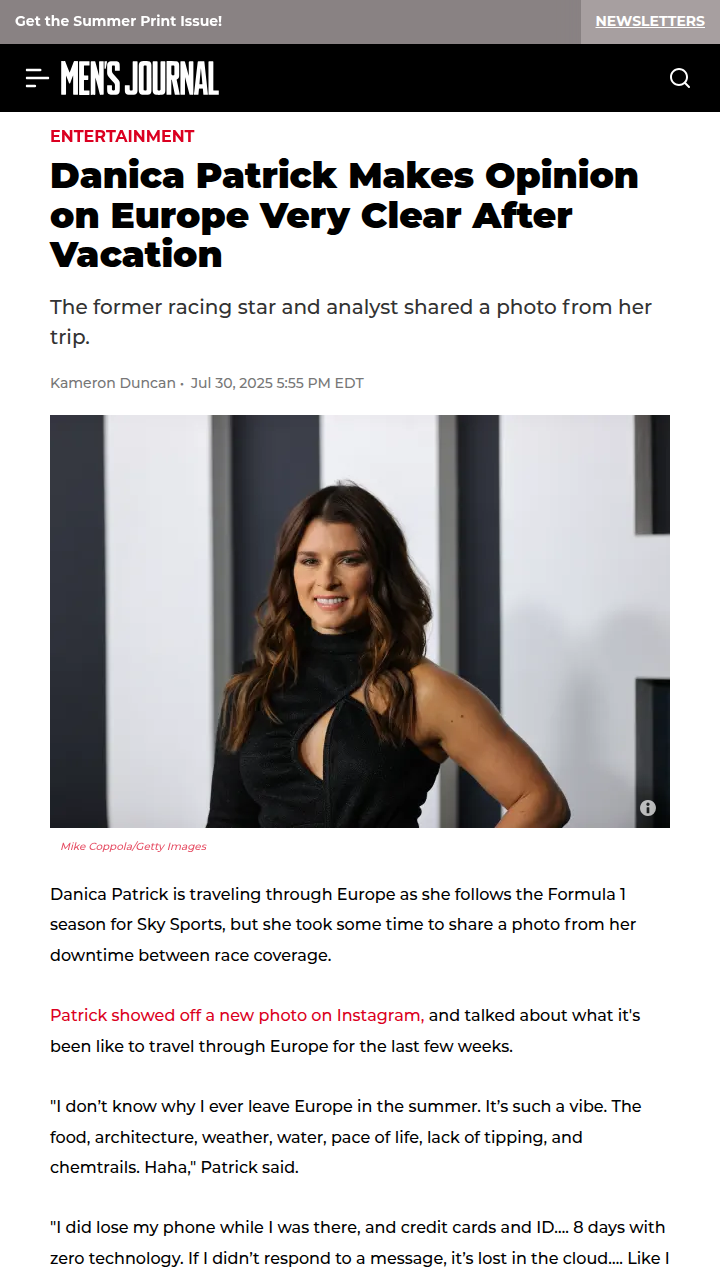 Danica Patrick Unfiltered on Europe & F1