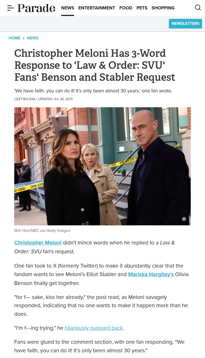 Meloni’s Savage SVU Ship Reply 😂