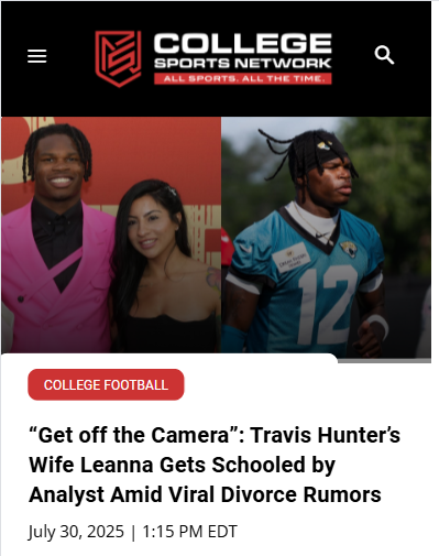 Travis Hunter’s Wife Faces the Rumor Mill