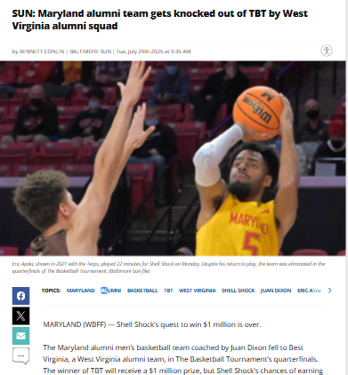 Maryland’s TBT run ends in heartbreak