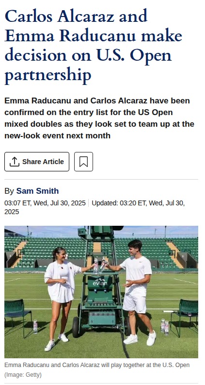 Alcaraz & Raducanu: Mixed Doubles Dream Team!
