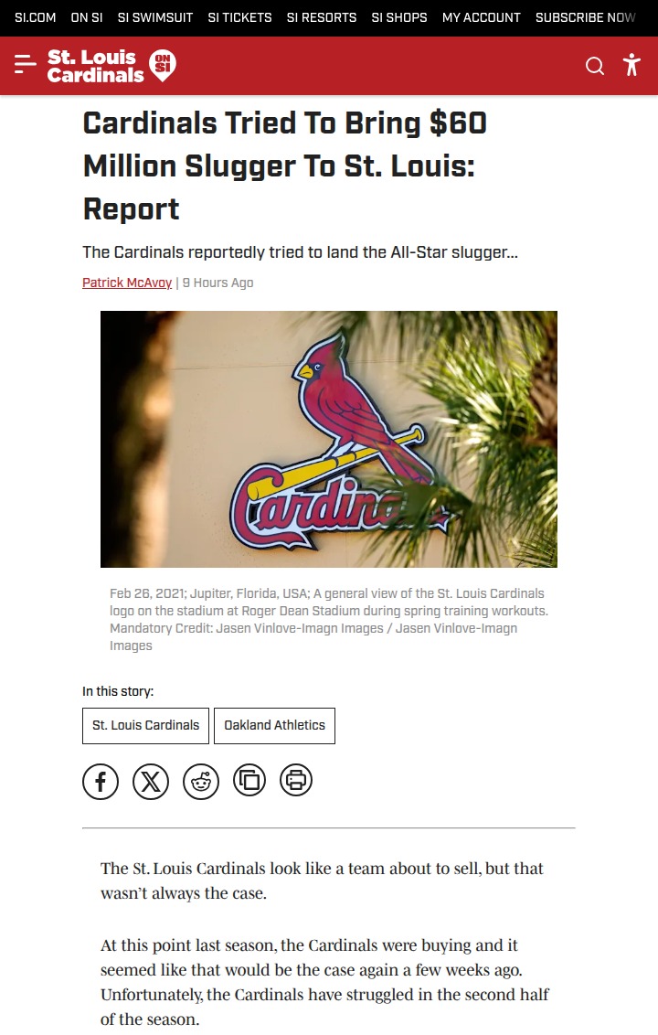 Cardinals missed out on a game-changing bat