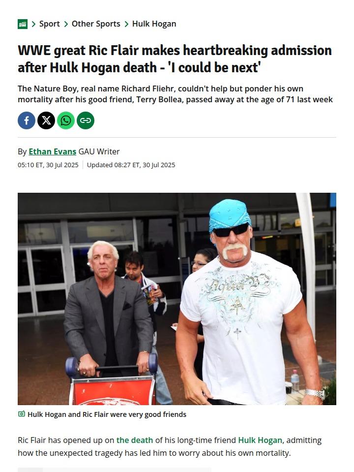 Nature Boy Reflects After Hulkster's Passing