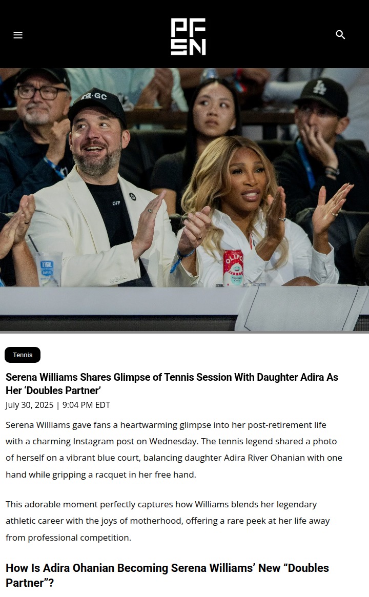 Serena’s New Doubles Partner: Adira!