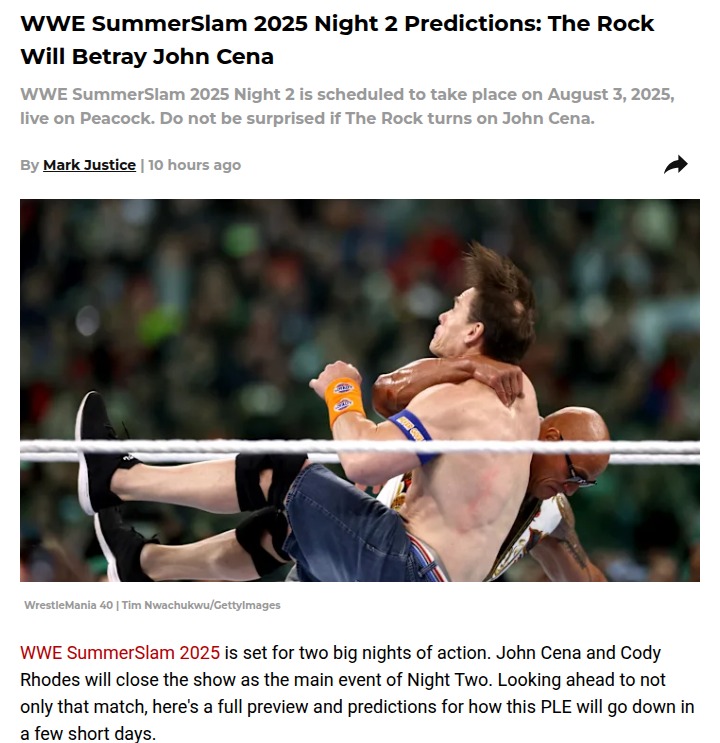 Will The Rock Turn on Cena at SummerSlam?