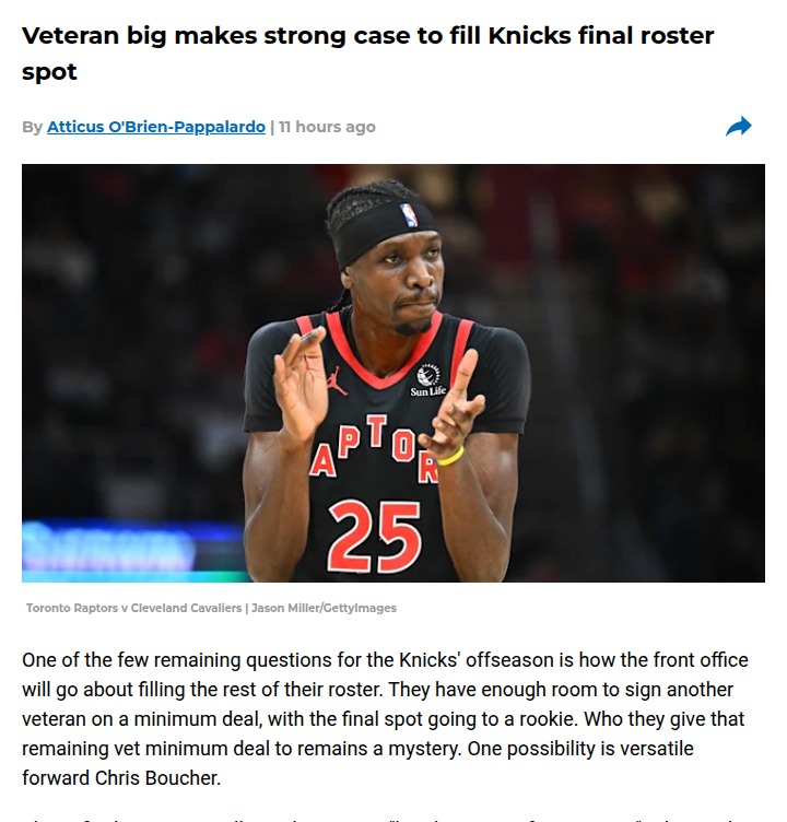Who should snag the Knicks’ last roster spot?