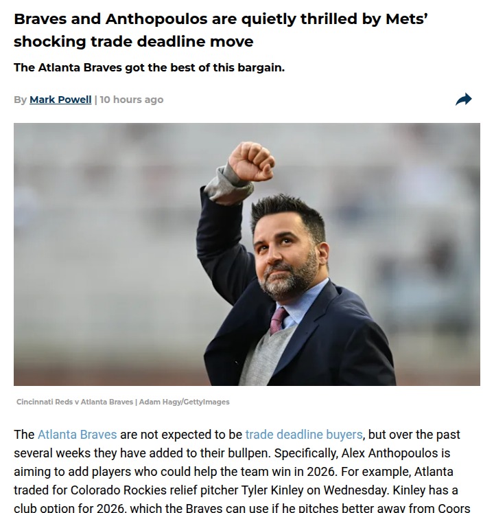 Did the Mets Just Hand the Braves a Trade Win?