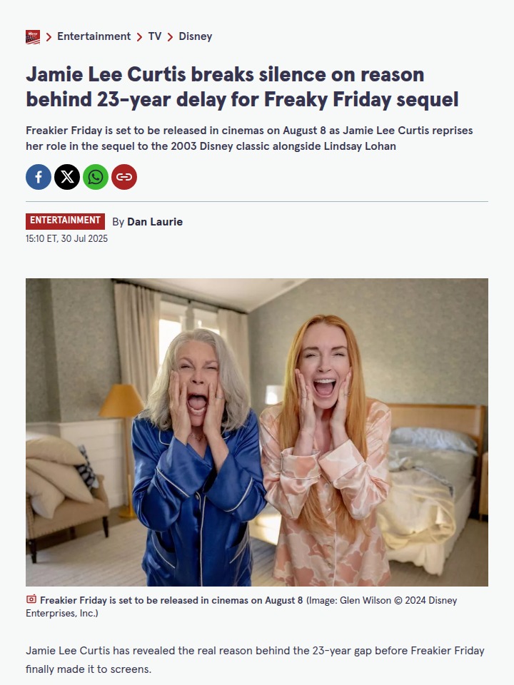 Jamie Lee Curtis Spills on Freaky Friday Delay 😱