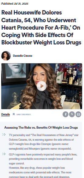 Dolores Catania Spills on Ozempic Drama