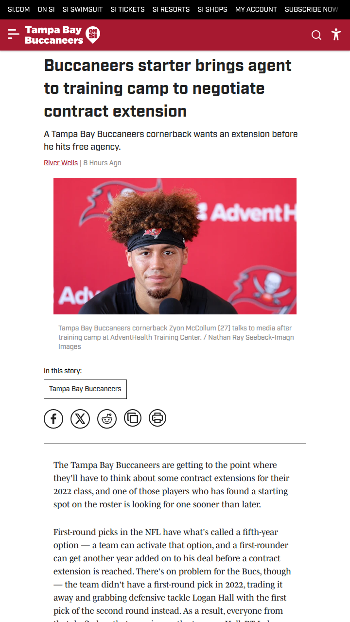 Bucs’ contract drama heats up at training camp