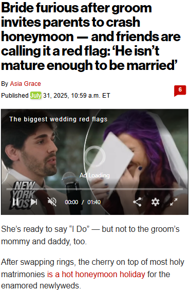 Would You Let Your In-Laws Crash Your Honeymoon?