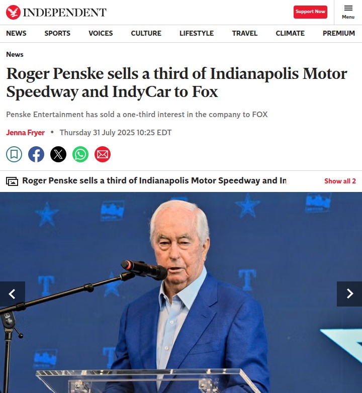 Penske Sells IndyCar Stake to Fox: New Era?