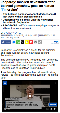 Jeopardy! Hiatus Has Fans Crying 😭