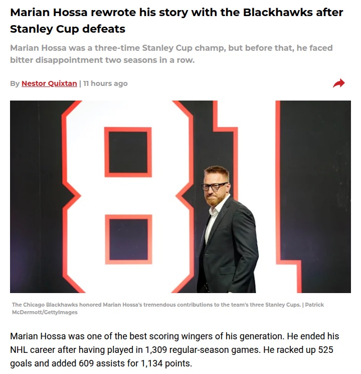 Hossa’s Redemption: From Cup Heartbreak to Hawks Glory