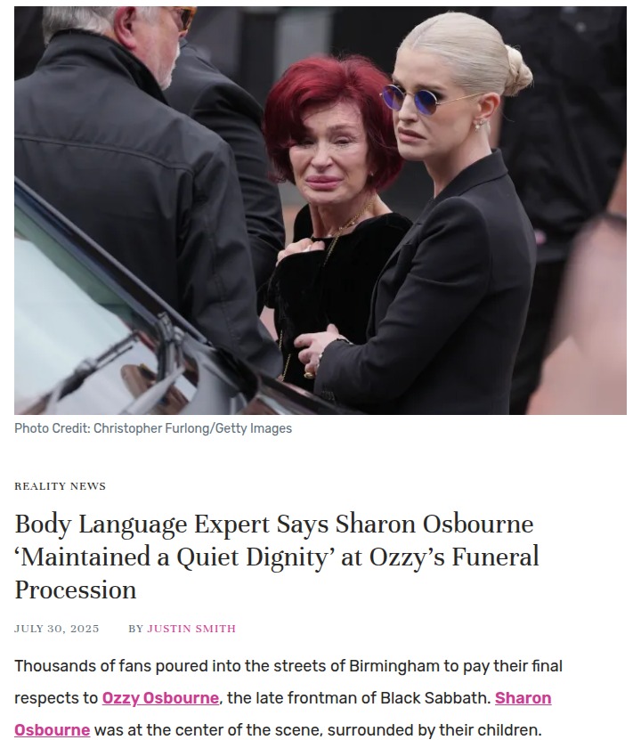 Sharon Osbourne’s Silent Strength 💐