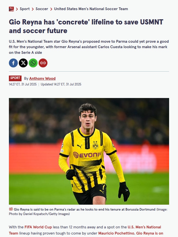 Can Gio Reyna Be Parma’s Game Changer?
