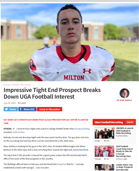 Georgia’s next tight end star to watch