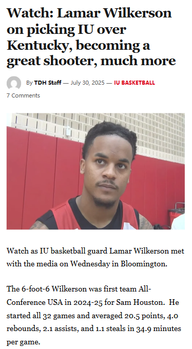 Lamar Wilkerson brings elite scoring to IU