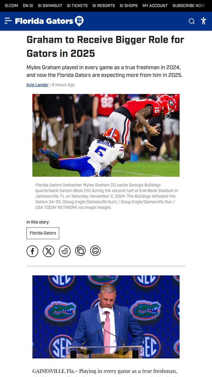 Myles Graham’s breakout season could change Gators’ defense