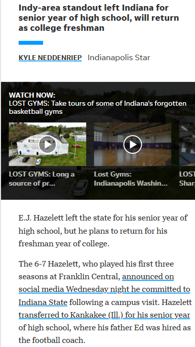 Indy’s E.J. Hazelett returns home for college hoops