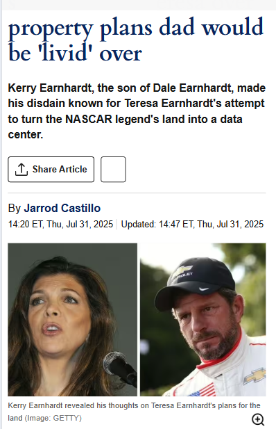 Mooresville neighbors divided over Earnhardt land