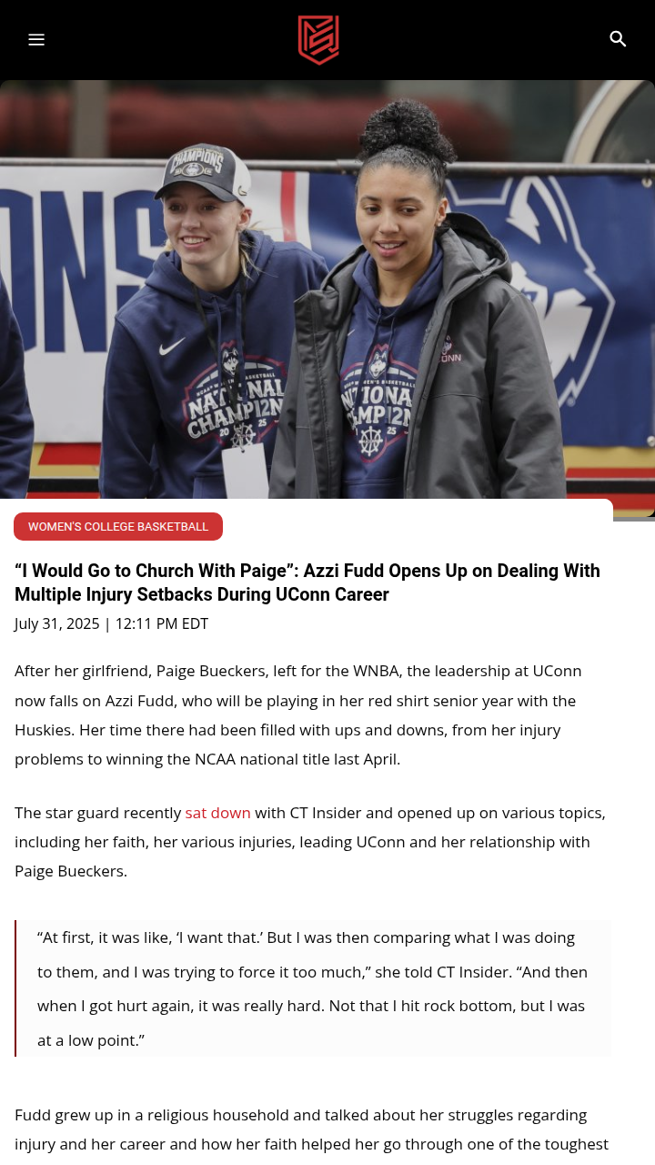 Azzi Fudd’s comeback: Faith, pressure & leadership
