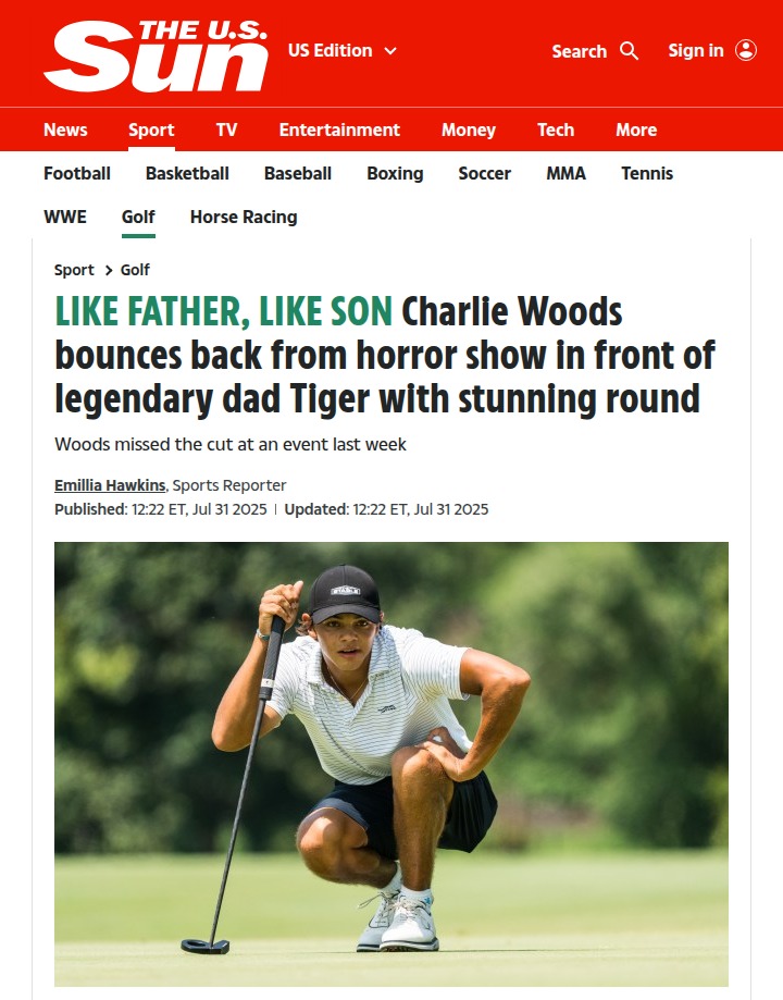 Charlie Woods Shines at Junior PGA