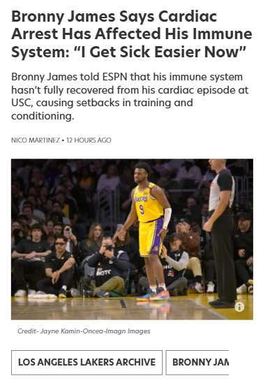 Bronny James Opens Up About Post-Cardiac Struggles