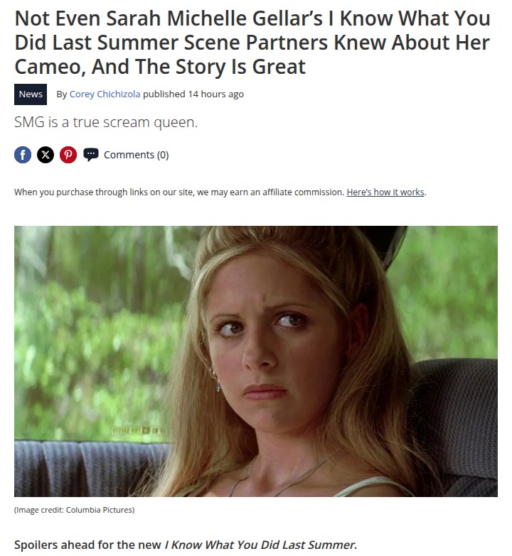 Sarah Michelle Gellar’s Secret Cameo! 😱