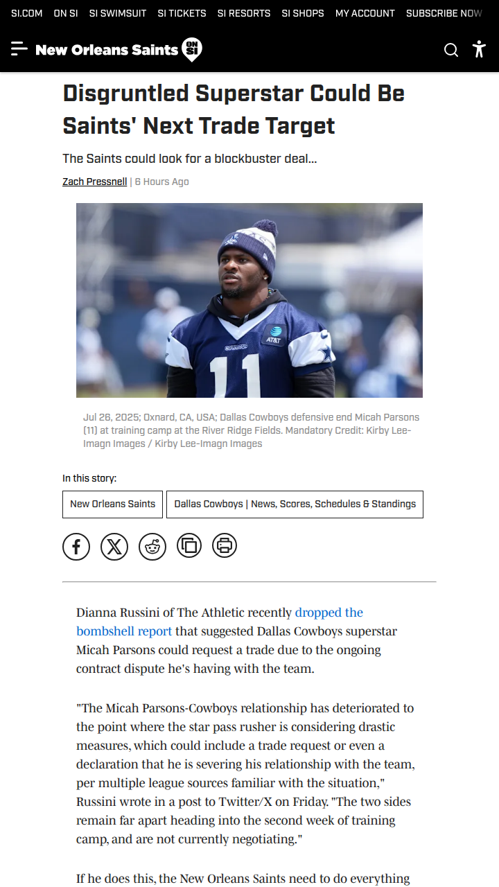 Could Micah Parsons Be NOLA’s Game Changer?