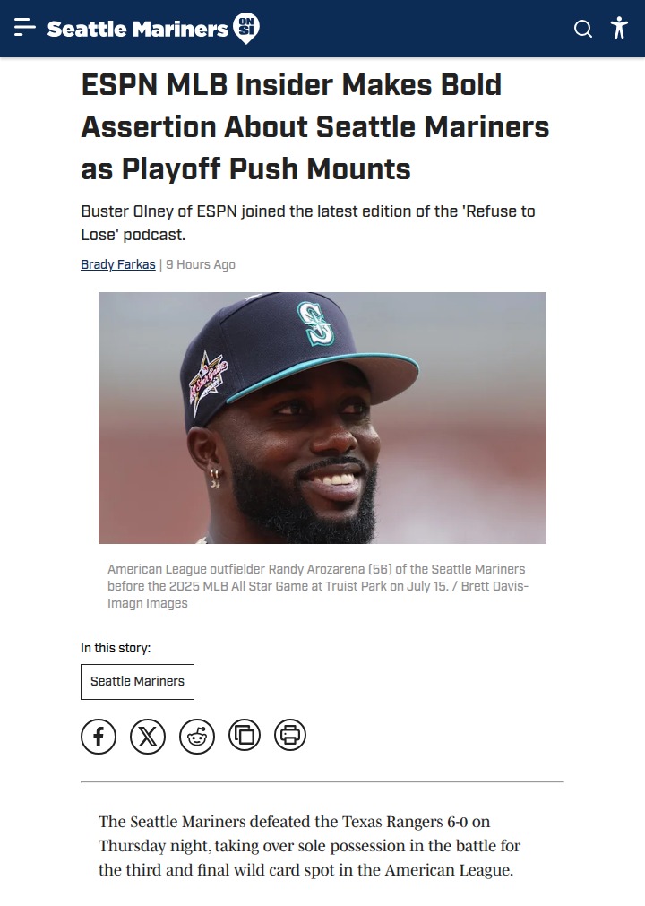Mariners’ playoff hopes just got real in Seattle