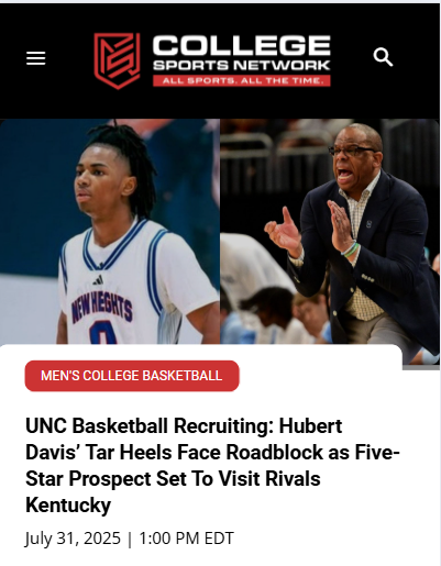 Tar Heels Hit Snag in Rippey Jr. Chase